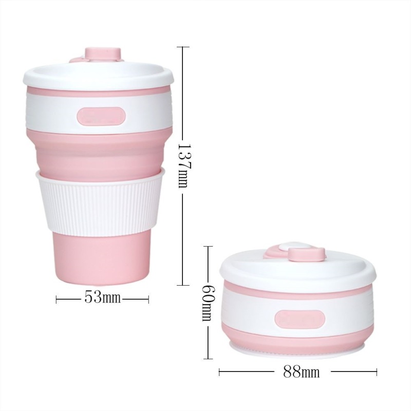 Folding Silicone Cup Portable Silicone Telescopic Drinking Collapsible Coffee Cup Multi-function Foldable Silica Travel Mug
