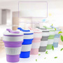Folding Silicone Cup Portable Silicone Telescopic Drinking Collapsible Coffee Cup Multi-function Foldable Silica Travel Mug
