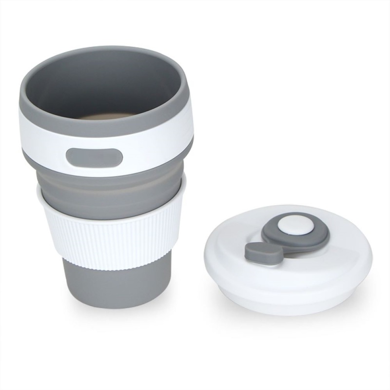 Folding Silicone Cup Portable Silicone Telescopic Drinking Collapsible Coffee Cup Multi-function Foldable Silica Travel Mug