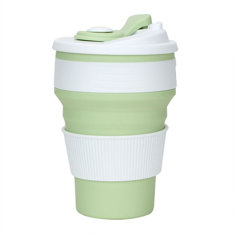 Folding Silicone Cup Portable Silicone Telescopic Drinking Collapsible Coffee Cup Multi-function Foldable Silica Travel Mug