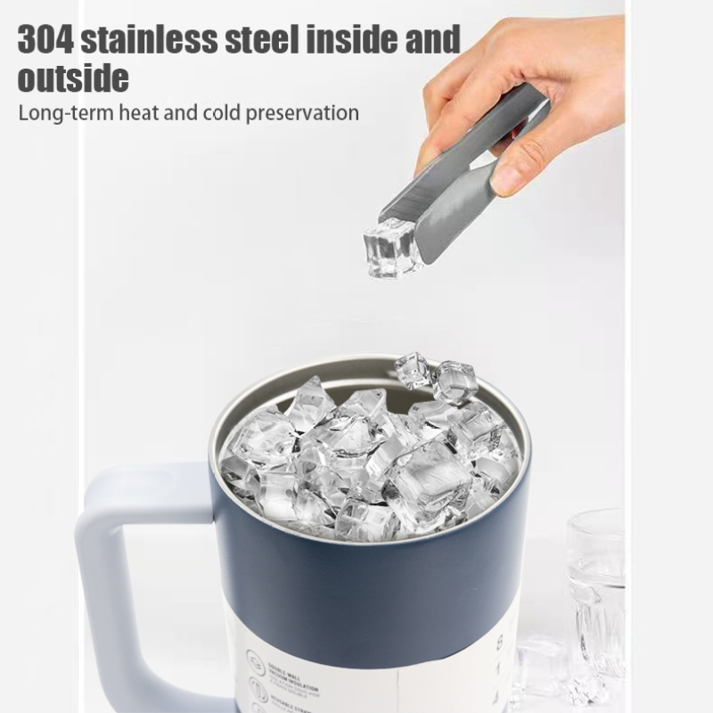 Hot Sale Custom logo 40Oz Vacuum Stainless Steel Cup Tumbler With Handle and Straw