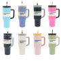 Hot Sale Custom logo 40Oz Vacuum Stainless Steel Cup Tumbler With Handle and Straw