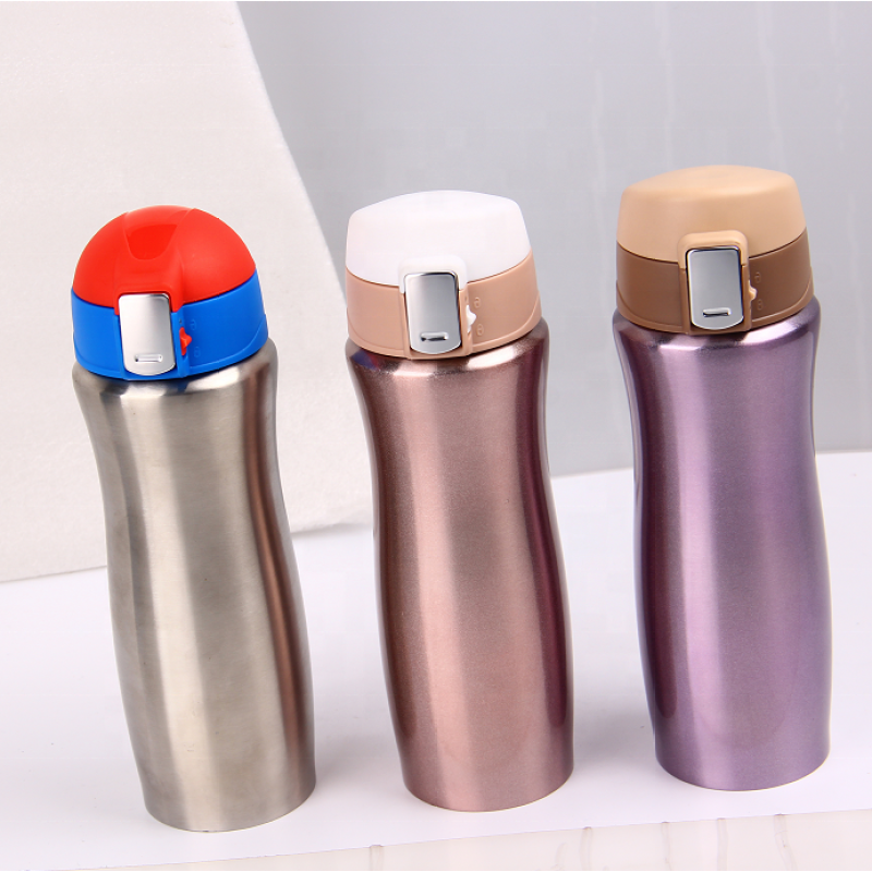 Custom Logo 500ml BPA Free Metal Insulated Double Wall Flask Stainless Steel Bouncing Cup Vacuum Water Bottle