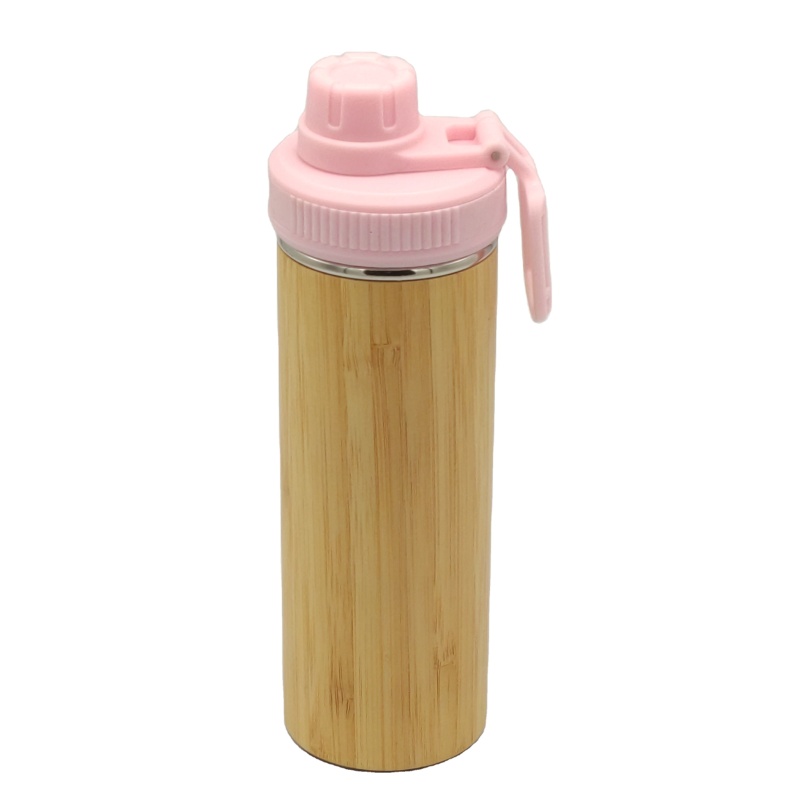 Coocodrink 350ml Double Wall Stainless Steel Vacuum Insulated Eco-Friendly Office Cup with Bamboo Outer