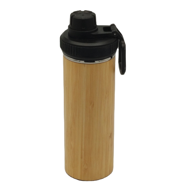 Coocodrink 350ml Double Wall Stainless Steel Vacuum Insulated Eco-Friendly Office Cup with Bamboo Outer