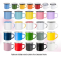 Coocodrink Christmas Gift Use 12 oz 350 ml Personalized Camping Enamel Mugs Cup with Handle Sublimation Steel Enamel Milk Mugs