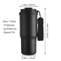 Original Factory Sale Stan Cup Shaped 25oz 750ml Vacuum Tumbler Stainless Steel Thermal Coffee Mug With 2 in 1 Drinking Lid