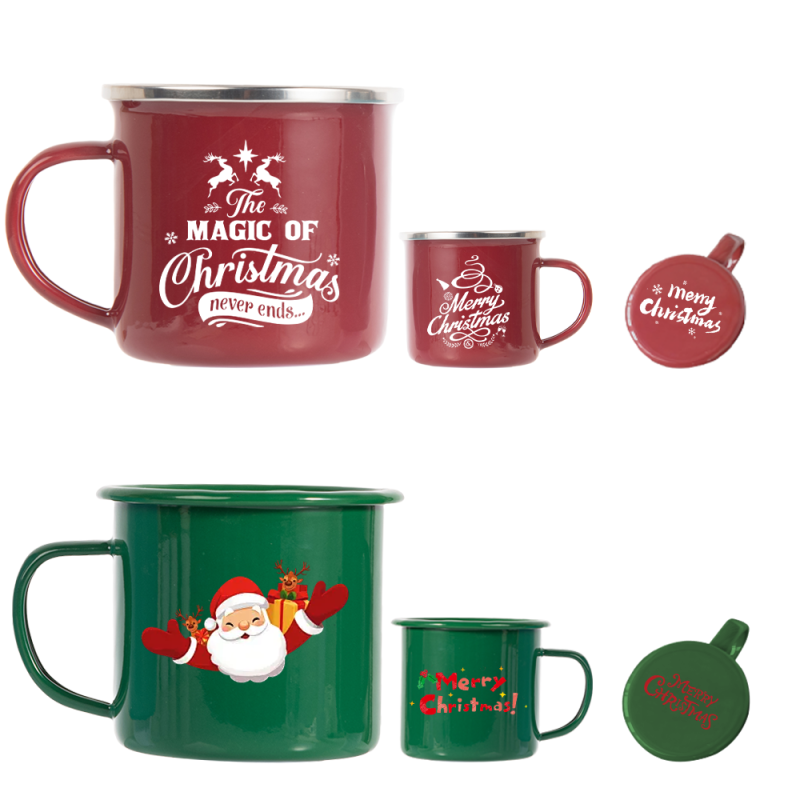 Coocodrink High Quality Wholesale Custom Printing Customized Classic Simplicity Iron Enamel Mugs Cup for Promotion