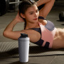 Custom High Quality Reusable Metal Sport Water Bottles Classic Gym Stainless Steel Blender Protein Shaker Bottle