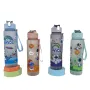 Coocodrink Cartoon Summer Astronaut Coated Water Bottle for Children Portable Strap with Bouncing Lid Straw Direct Drinking PC Plastic Cup