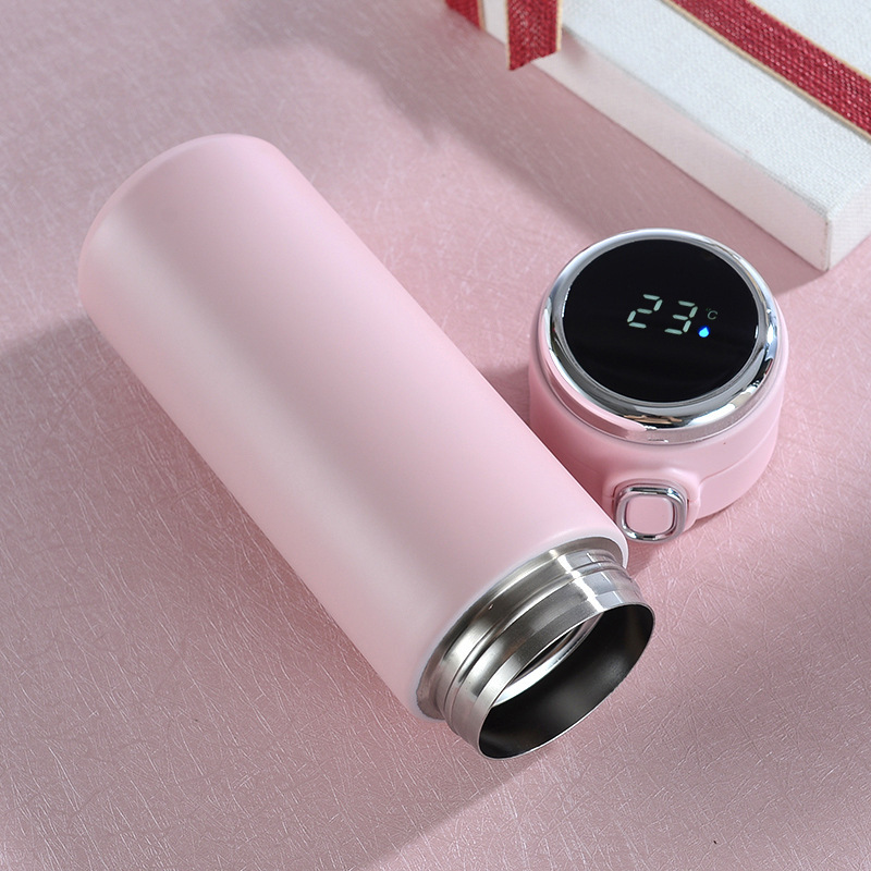 Coocodrink Peas Cup Led 420ml Temperature Display 304 Stainless Steel Vacuum Thermo Reminder to Drink Vacuum Flasks Smart Water Bottle