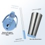 New 2025 830ml Pure Titanium Double Wall Vacuum Tumbler-6-12 Hours Thermal Insulation Boiling Water Safe Sleek Flip Lid Handle
