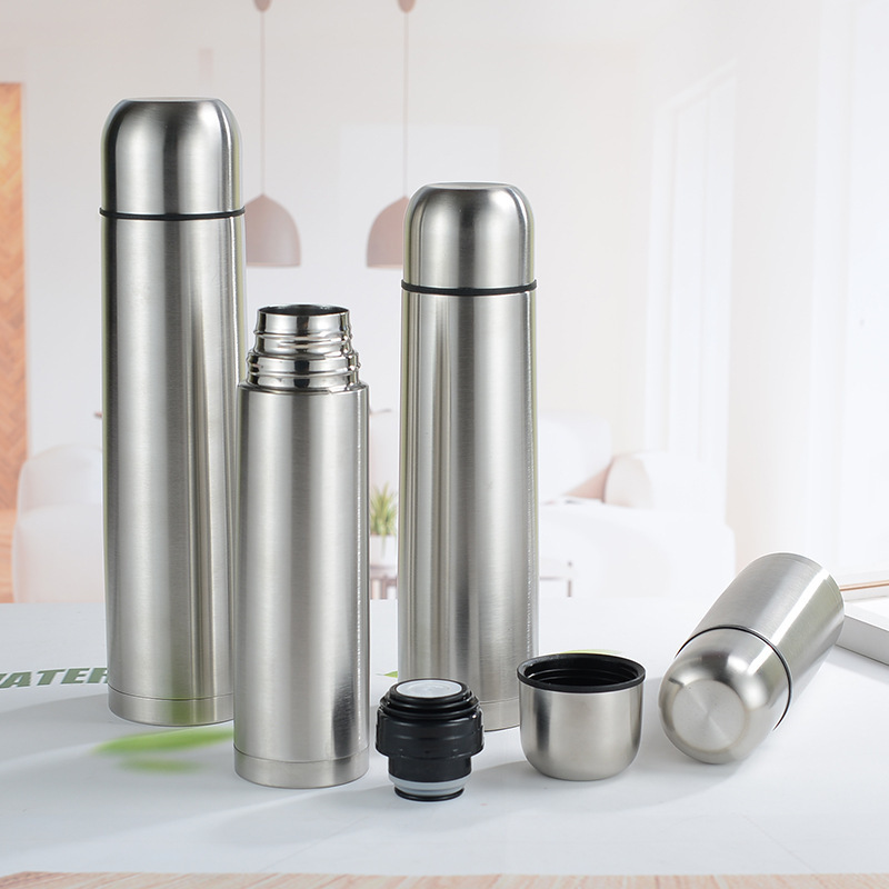 High Quality Large Capacity Sport Bottle Stainless Steel Double Wall Vaccum Flask Bullet Shape Flask