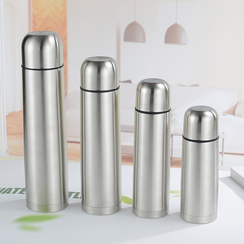 High Quality Large Capacity Sport Bottle Stainless Steel Double Wall Vaccum Flask Bullet Shape Flask