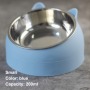 Coocodrink Pet Slant Plastic Base Stainless Steel Cat Dog Bowl Set Cute Custom for Small Animals Protect Cervical Spine Dog Pet Bowl
