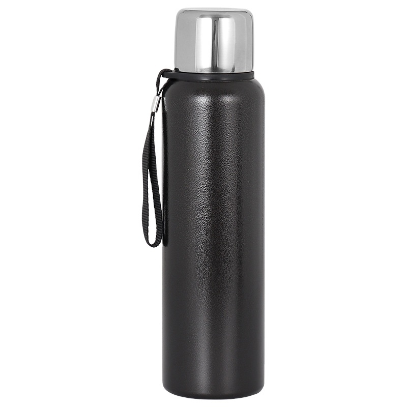 500ml Wholesale Custom Logo Thermos Bottle Bullet Type Double Wall Stainless Steel Vacuum Flask With Lifting Rope Water Bottle