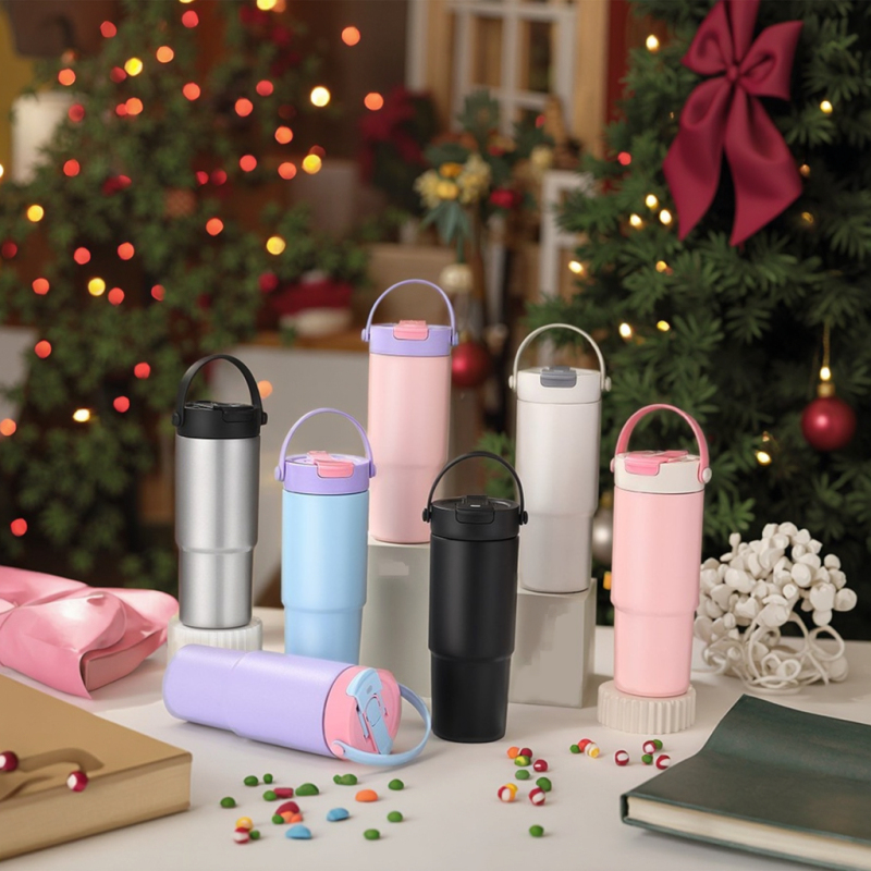 Coocodrink 700ml Ceramic Inner Liner Thermos Eco Friendly Two Drinks Stainless Steel Vacuum Insulated Tumblers with Custom logo