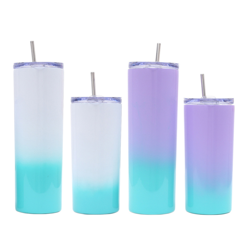 Gradients Unbreakable Beer Coffee Blank DIY Sublimation Vacuum Insulate Skinny Tumbler