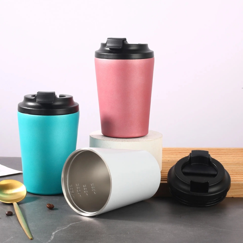 Coocodrink Wholesale 350ml Double Wall Vacuum Insulated Tumbler Stainless Steel Travel Coffee Mugs with Lids