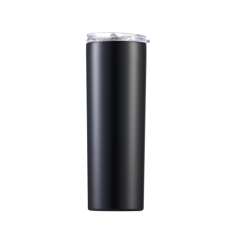 Wholesale 20oZ Double Wall Custom LOGO Sublimation Blank Straight Skinny Stainless Steel Tumbler With Straw and Lid