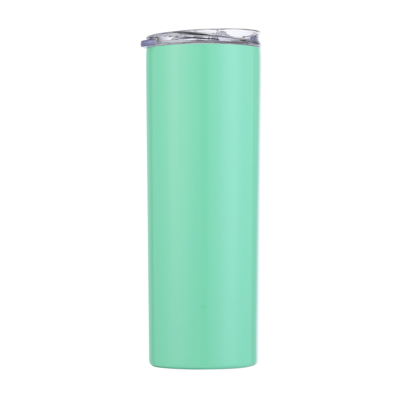 Wholesale 20oZ Double Wall Custom LOGO Sublimation Blank Straight Skinny Stainless Steel Tumbler With Straw and Lid