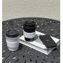 Coocodrink Portable Mini 350ml Double-Layer Wheat Straw Coffee Cup Eco-Friendly On-The-Go Car Cup with Waist Pouch