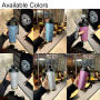 Coocodrink Titanium Thermos Bottle 500ml, Pure Vacuum Insulated Coffee Cup with Carabiner Strap, Leak-Proof Camping Mug
