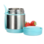 Coocodrink Wholesaler  300ml Food Thermal Container Leak Proof Stainless Steel Baby Kids Vacuum Flask Food Jar with spoon
