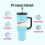 OEM Stainless Steel Travel Cup 40oz  Thermal Insulated Tumbler with Handle