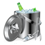 Ice Bucket 2L with Lid Scoop Tongs Double Wall Insulated Stainless Steel Ice Bucket Wine Bucket for Cocktail Bar and Parties