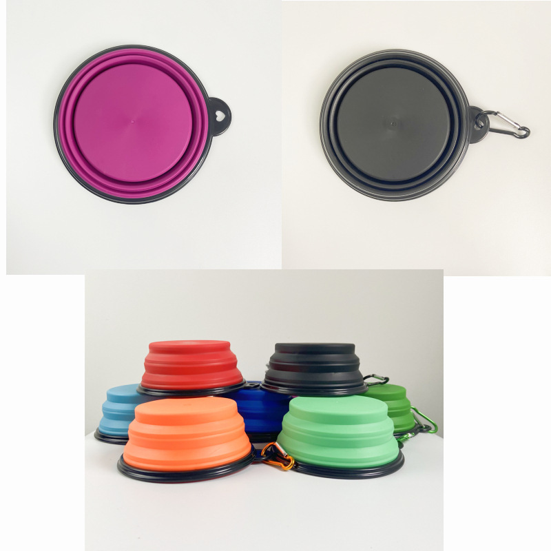 Coocodrink Hot Selling Folding Silicone Collapsible Dog Cat Travel Outdoor Portable Foldable Drinking Water Feeding Food Bowl for Pet Dogs