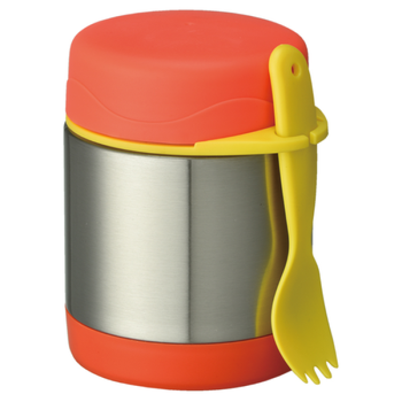 Coocodrink High Quality 350 ml Customized Logo Thermos Food Jar Double Wall Food FFask Vacuum Lunch Box for Kids With Fork