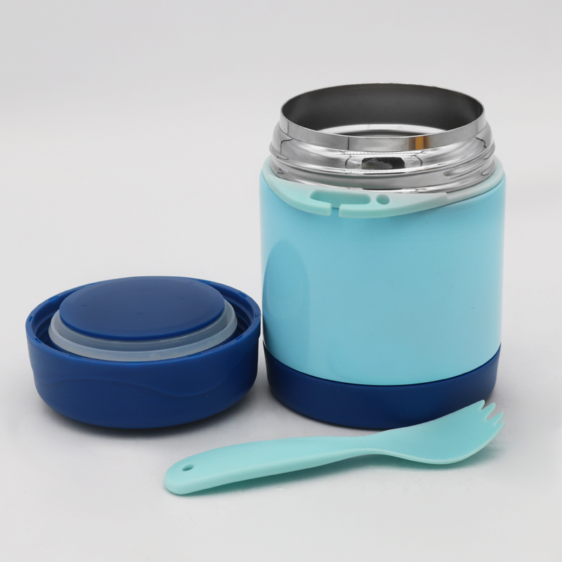 Coocodrink High Quality 350 ml Customized Logo Thermos Food Jar Double Wall Food FFask Vacuum Lunch Box for Kids With Fork