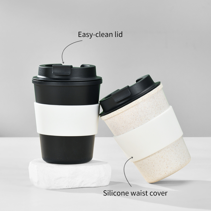 Double-Layer PP BPA Free Leak-Proof Thermal Insulation Coated Direct Drinking Portable Mini Coffee Cup Push-Pull Lid for Car Use