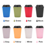 Double-Layer PP BPA Free Leak-Proof Thermal Insulation Coated Direct Drinking Portable Mini Coffee Cup Push-Pull Lid for Car Use