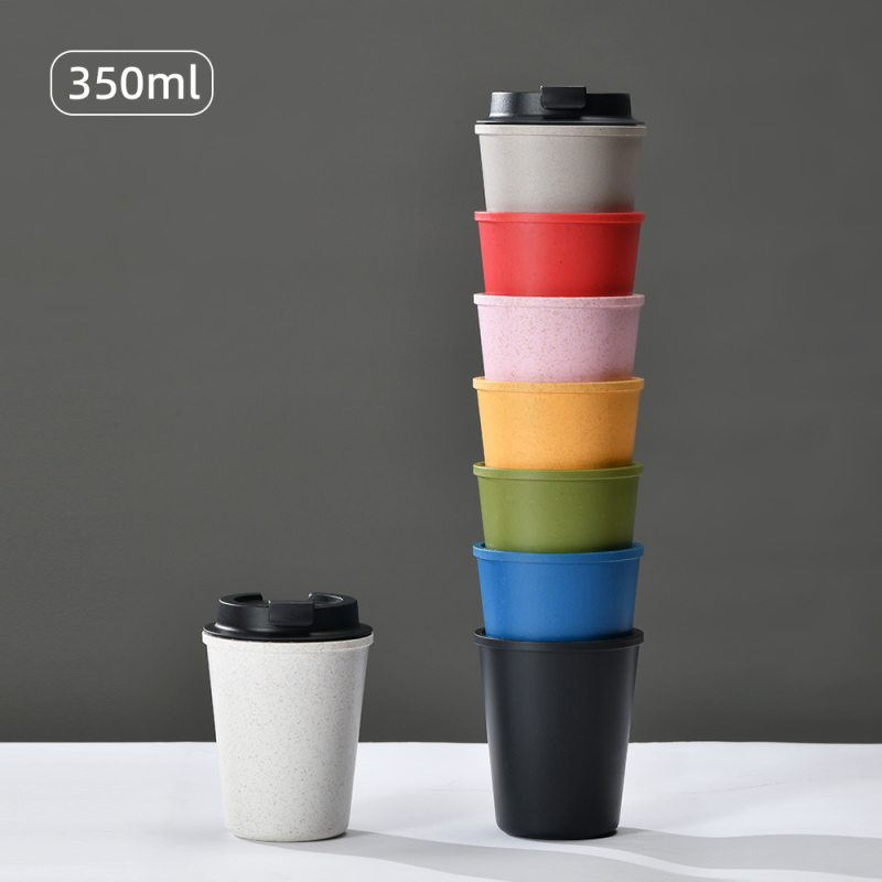 Double-Layer PP BPA Free Leak-Proof Thermal Insulation Coated Direct Drinking Portable Mini Coffee Cup Push-Pull Lid for Car Use