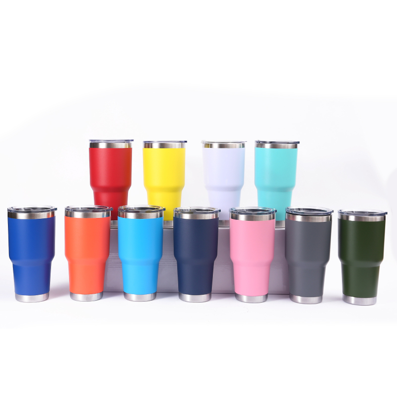 Personalized Logo Mug Keep Cold and Hot Double Wall 30oz Tumblers Stainless Steel Vacuum Insulated Wine Cup