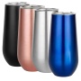 Modern Design Double Wall Insulated Stainless Steel Stemless for Champagne Flutes 16 Oz Wine Tumbler with Lid Factory Direct