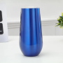 Modern Design Double Wall Insulated Stainless Steel Stemless for Champagne Flutes 16 Oz Wine Tumbler with Lid Factory Direct