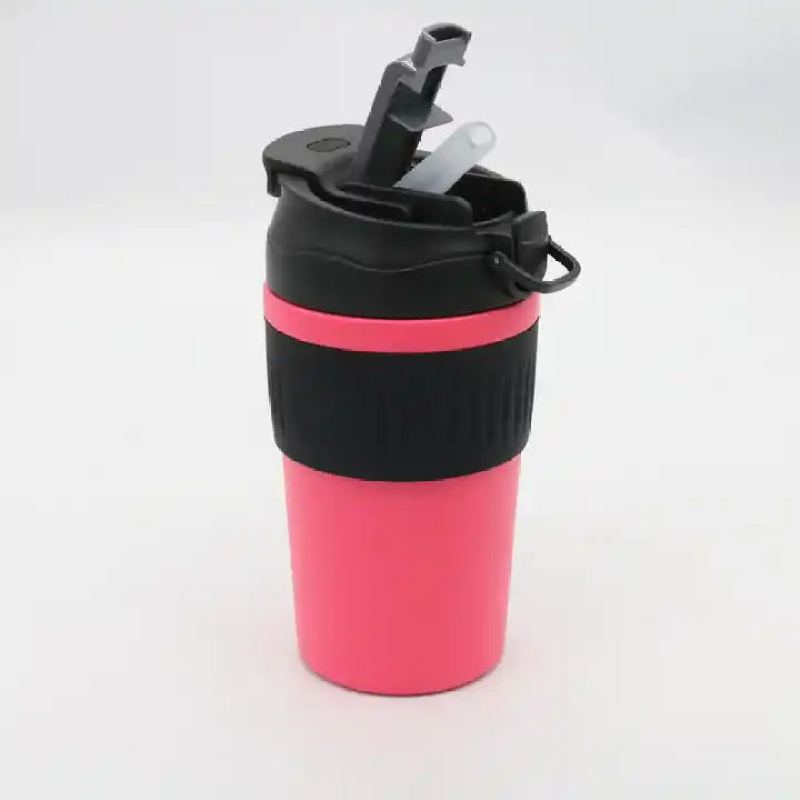 Portable Stainless Steel Coffee Cup Simple Office Tumbler for Water and Coffee for On-the-Go Use