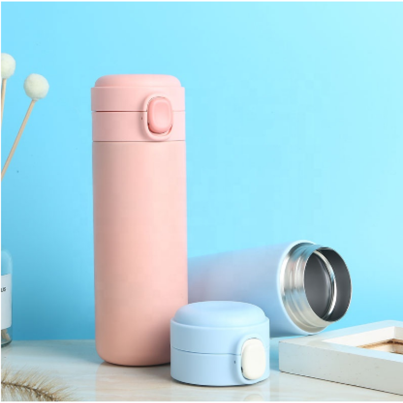 Hot Selling Double Wall 304 18/8 Stainless Steel Vacuum Flask Insulated Sport Water Bottle With Press Button Lid
