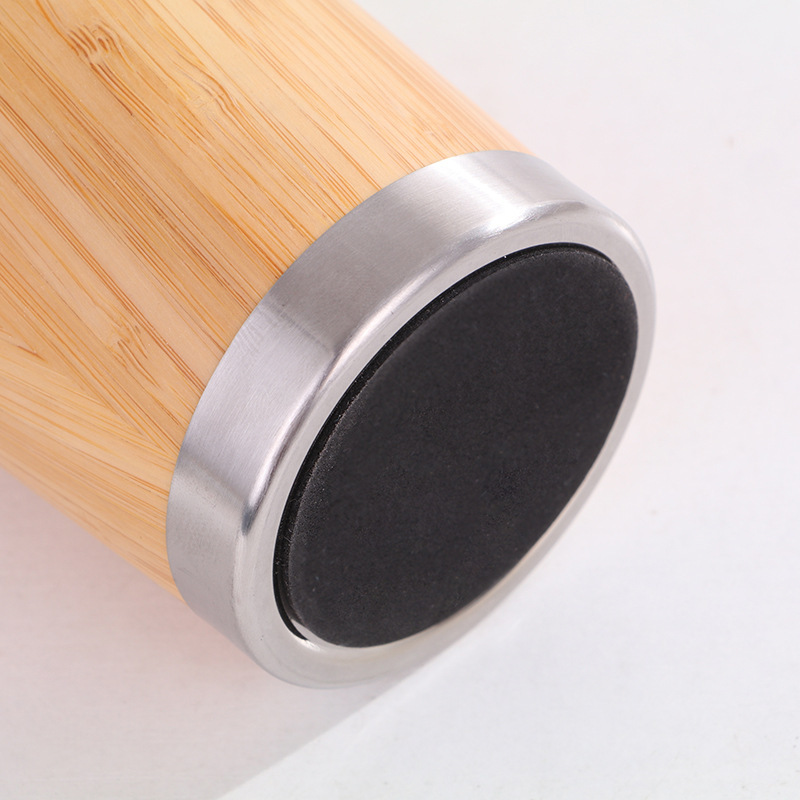 Coocodrink New Design 15oz Bamboo Tumbler Coffee Travel Insulated With Lid With Handle Mug