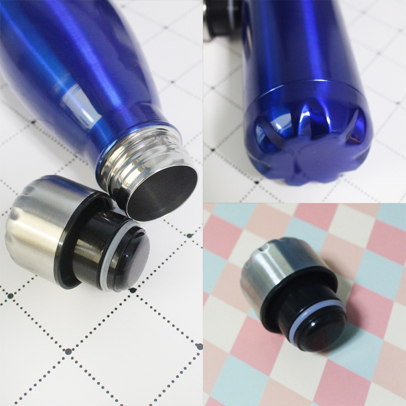 Wholesale 500ml Cola Shape Stainless Steel Vacuum Water Bottle with Leak Proof Lid for Sports Travel Outdoor Activities