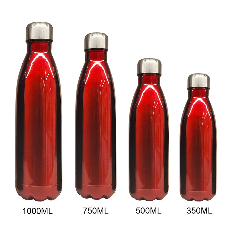 Wholesale 500ml Cola Shape Stainless Steel Vacuum Water Bottle with Leak Proof Lid for Sports Travel Outdoor Activities