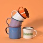 Coocodrink Hot Sale Price Custom 350ml 500ml 750ml Sublimation Enamel Christmas Mug Sublimation Coffee Mugs Camping Enamel Mug