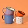 Coocodrink Hot Sale Price Custom 350ml 500ml 750ml Sublimation Enamel Christmas Mug Sublimation Coffee Mugs Camping Enamel Mug