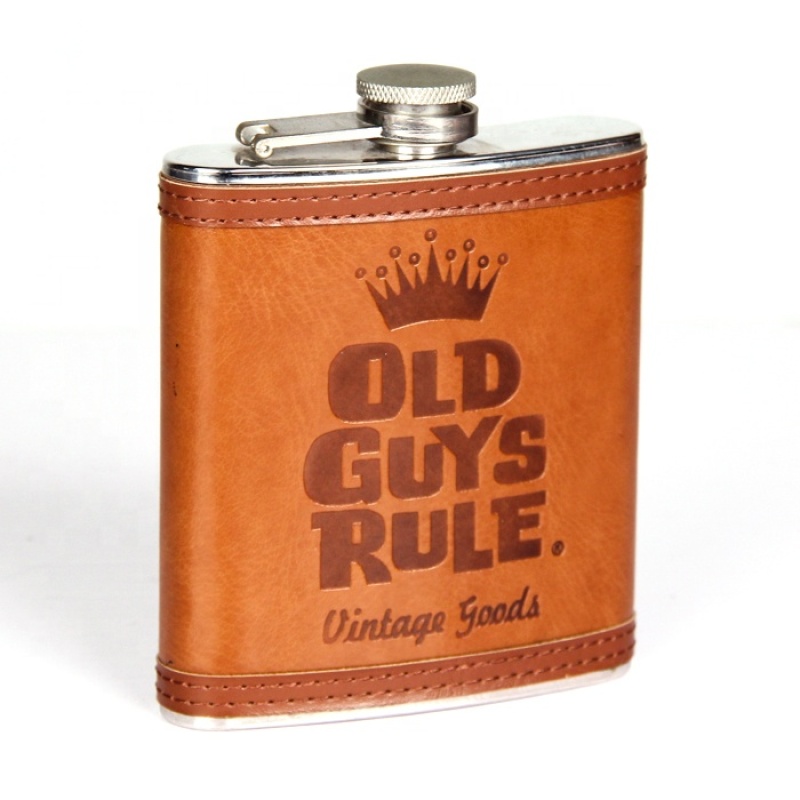 High Quality Custom Printing Logo Stainless Steel Hip Flask