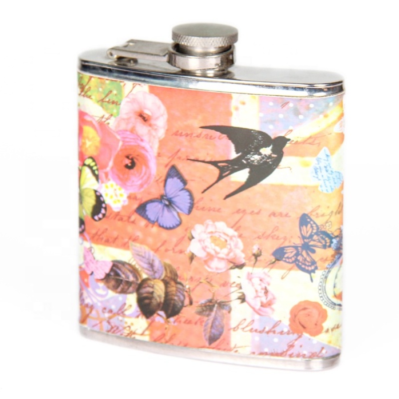 High Quality Custom Printing Logo Stainless Steel Hip Flask