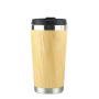 Custom Logo Personalized 304 Stainless Steel Insulated Cup 450ml Bamboo Water Bottle Thermal Mug for Promotion