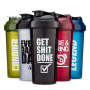 Wholesale Logo Custom Shaker Water Bottle Shaker Bottle Fitness Gym Protein Bottles Sport PP Plastic BPA Free Sample